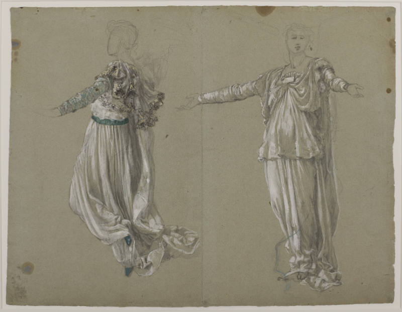 Two Draped Female Figure Studies for "Light of The Incarnation"