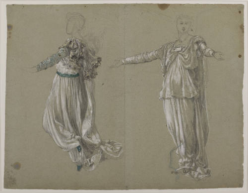 Two Draped Female Figure Studies for "Light of The Incarnation"