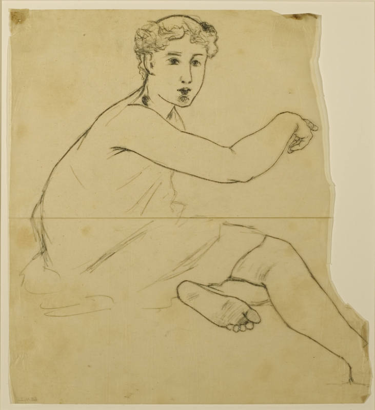 Seated Female Figure Study for "Light of the Incarnation"