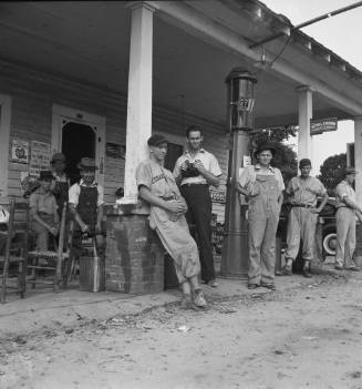 Cedargrove Baseball Team at Filling Station, Fourth of July, Near Chapel Hill, North Carolina