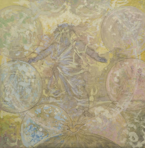 Study for "The Creation of Light," Ceiling Panel #1 in the Spectrum of Light Mural, Reading Room, Library of Congress
