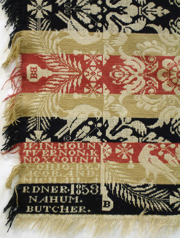 Summer and winter weave coverlet