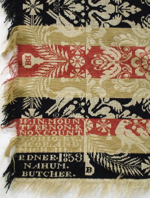 Summer and winter weave coverlet