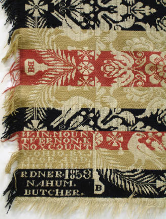 Summer and winter weave coverlet