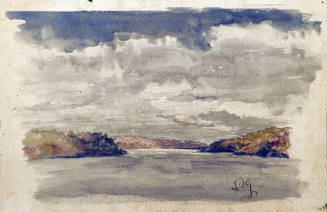 Mississippi River Scene with Bluffs