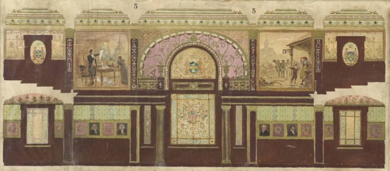 Mural Study #5, Council Room, Philadelphia City Hall
