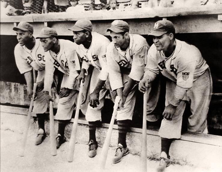 Neil Robinson, Bubba Hyde, Nat Rogers, McDaniels, Wayman "Red" Longley, Memphis Red Sox Dugout, Martin's Stadium, Memphis