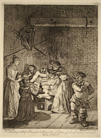 Don Quixote Being Cared For by The Innkeeper's Wife And Daughter