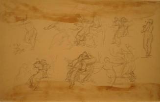 Sheet of Figure Studies for "The Temptation of St. Anthony"