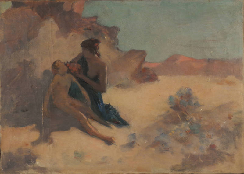 Woman Offering Wine to a Young Man