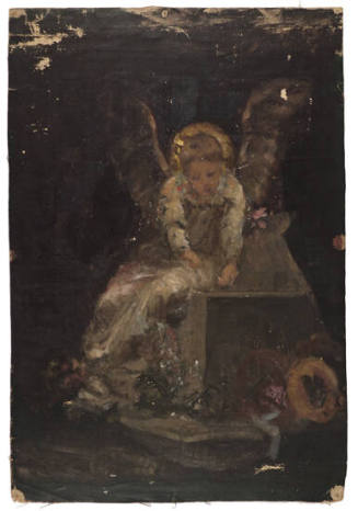 Sketch an Angel Seated on a Tomb