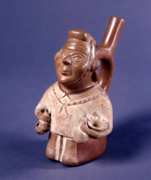 Stirrup Spout Male Effigy Vessel