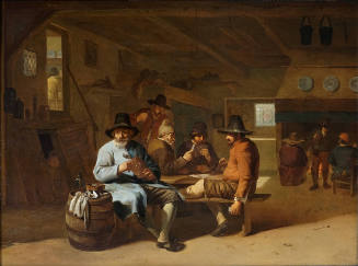 A Tavern Interior with Men Playing Cards