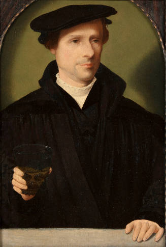 Portrait of a Young Man Holding a Glass