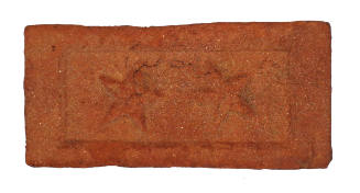 Brick Imprinted with Apotropaic Symbols (Double Stars)