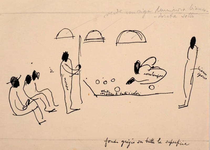 Study for "Pool Room"