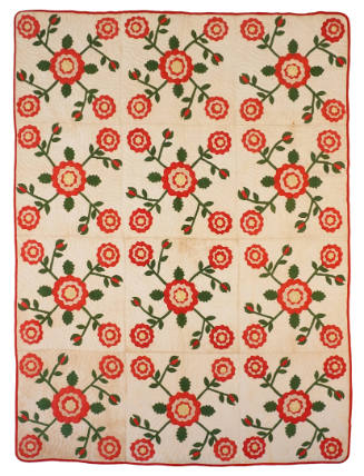 Quilt, Whig Rose Pattern
