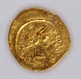 Tremissis with Emperor Maurice Tiberius (obverse), Cross Potent (reverse)