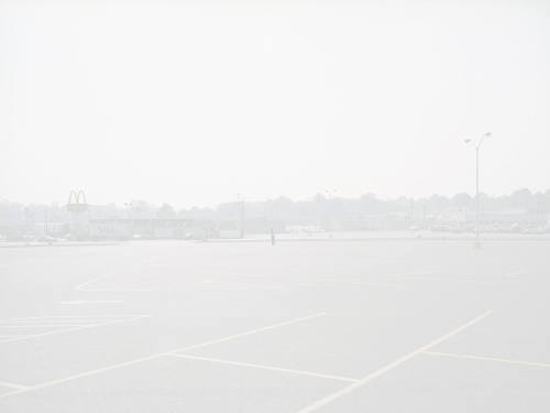 Man Walking in Car Park, Memphis