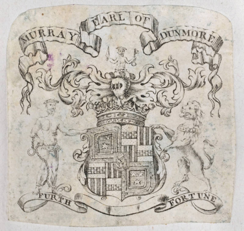 Bookplate for Murray Earl of Dunmore