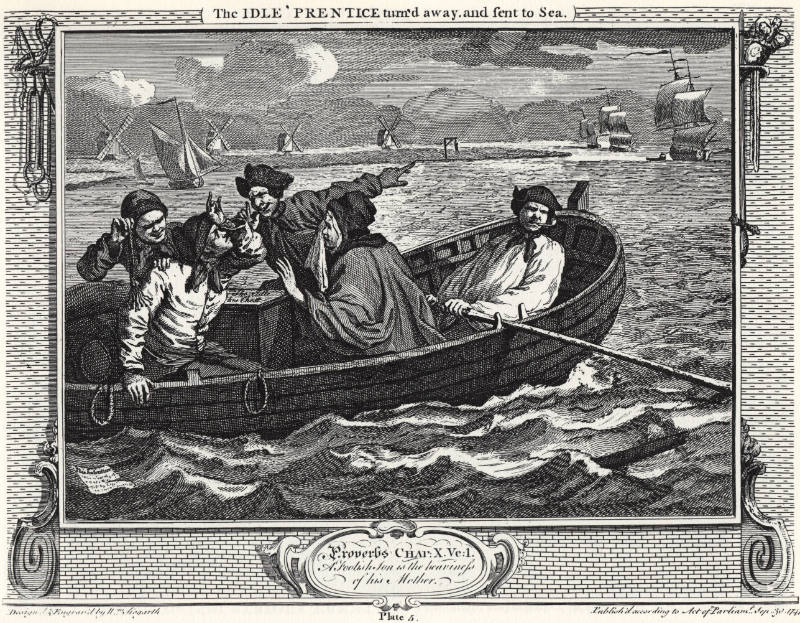 The Idle 'Prentice Turn'd Away and Sent to Sea and The Industrious 'Prentice out of His Time, Married to the Master's Daughter