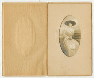 [Young woman seated in a studio, Atlantic City]
